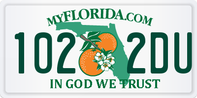 FL license plate 1022DU