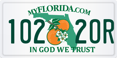 FL license plate 1022OR