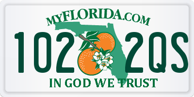 FL license plate 1022QS