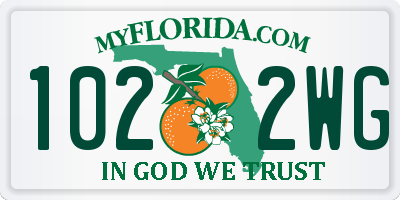 FL license plate 1022WG