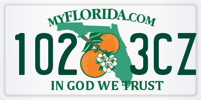FL license plate 1023CZ