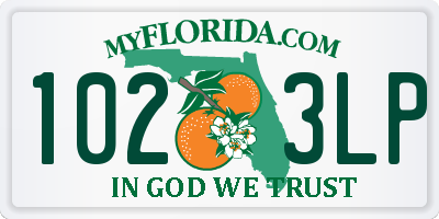 FL license plate 1023LP