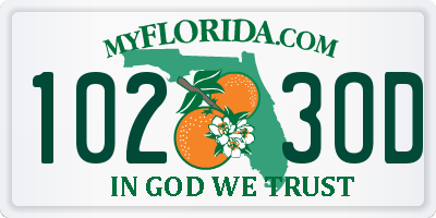FL license plate 1023OD