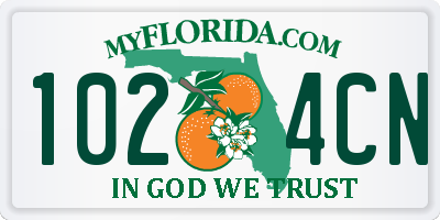 FL license plate 1024CN