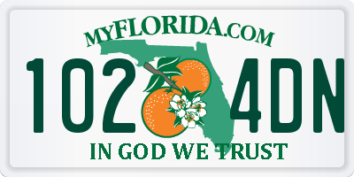 FL license plate 1024DN