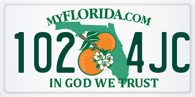 FL license plate 1024JC
