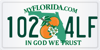 FL license plate 1024LF