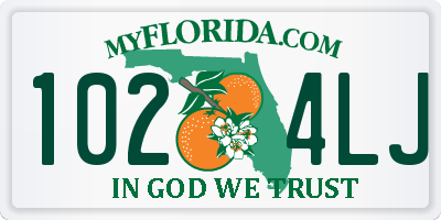 FL license plate 1024LJ