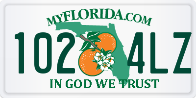 FL license plate 1024LZ