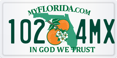 FL license plate 1024MX