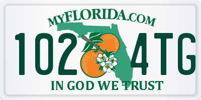 FL license plate 1024TG