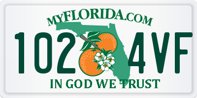 FL license plate 1024VF