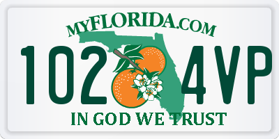 FL license plate 1024VP