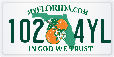 FL license plate 1024YL