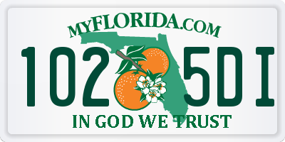 FL license plate 1025DI