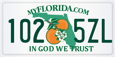 FL license plate 1025ZL