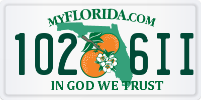 FL license plate 1026II