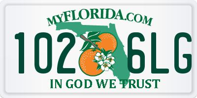 FL license plate 1026LG