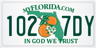 FL license plate 1027DY