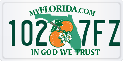 FL license plate 1027FZ