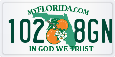 FL license plate 1028GN