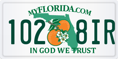 FL license plate 1028IR
