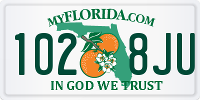FL license plate 1028JU