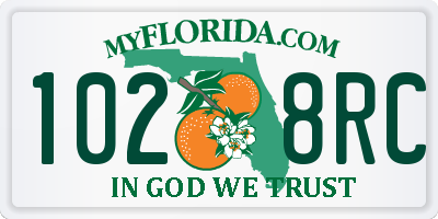 FL license plate 1028RC