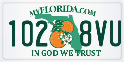 FL license plate 1028VU