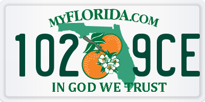 FL license plate 1029CE