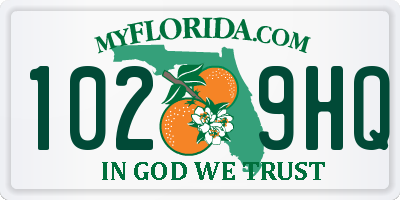 FL license plate 1029HQ