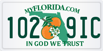 FL license plate 1029IC