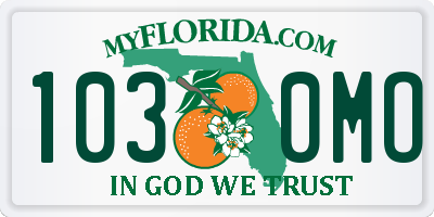 FL license plate 1030MO