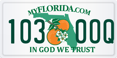 FL license plate 1030OQ