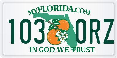 FL license plate 1030RZ