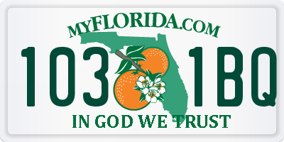FL license plate 1031BQ