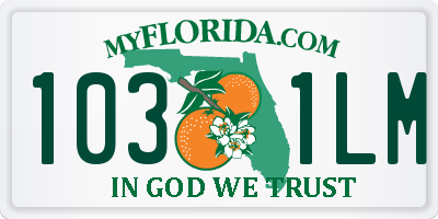 FL license plate 1031LM