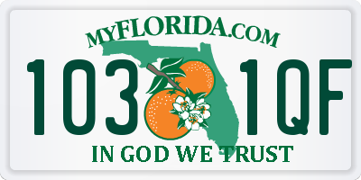 FL license plate 1031QF