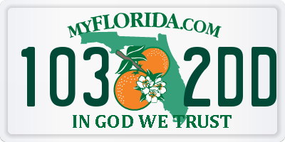 FL license plate 1032DD