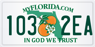 FL license plate 1032EA