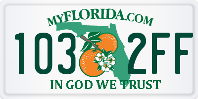 FL license plate 1032FF