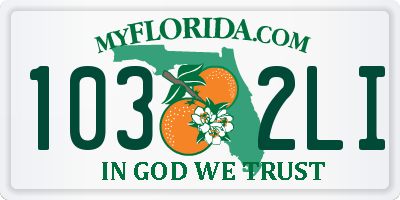 FL license plate 1032LI