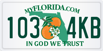 FL license plate 1034KB