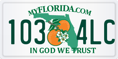 FL license plate 1034LC