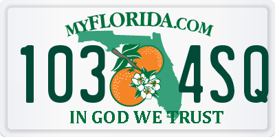 FL license plate 1034SQ