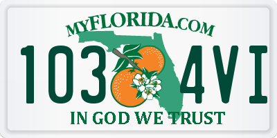 FL license plate 1034VI