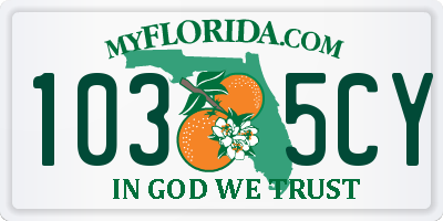 FL license plate 1035CY
