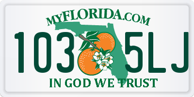 FL license plate 1035LJ