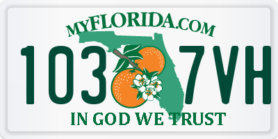 FL license plate 1037VH