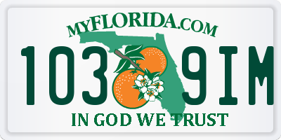 FL license plate 1039IM
